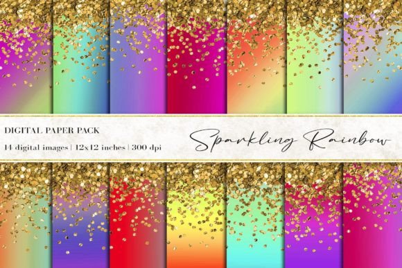 Download Sparkling Rainbow Digital Papers - Premium Resources