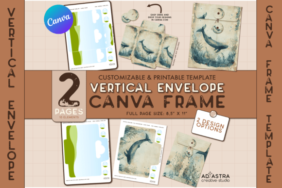 Download CANVA FRAME TEMPLATE / Vertical Envelope - Vertical Collection