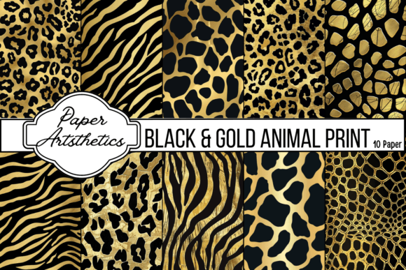 Download Gold and Black Safari Animal Print Paper - Safari animal print Collection