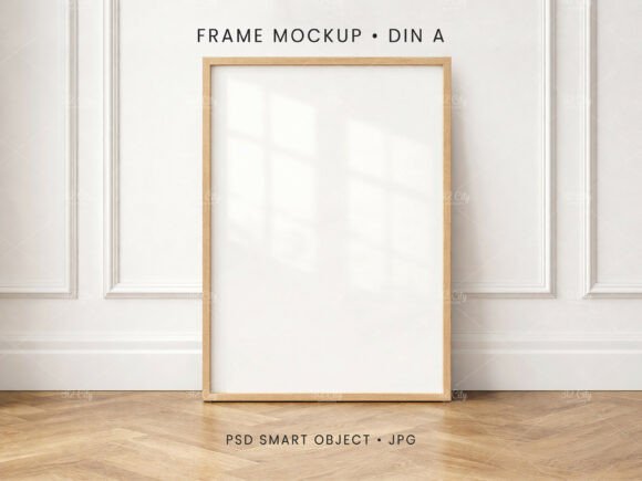 Download A4 Vertical Frame Mockup PSD JPG - Vertical Collection