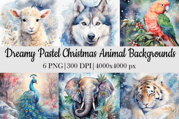Download Pastel Christmas Animal Background - Animal background Collection