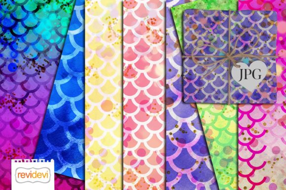 Download Bokeh Mermaid Digital Papers - Mermaid digital papers Collection