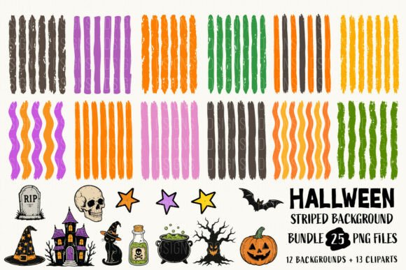 Download Halloween Striped Background Bundle PNG - Striped background Collection