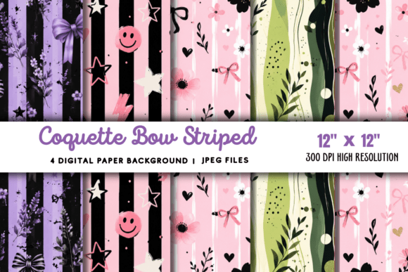 Download Coquette Bow Striped Background 2 - Striped background Collection