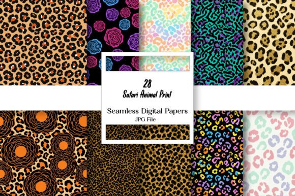 Download Safari Animal Print Digital Paper - Safari animal print Collection